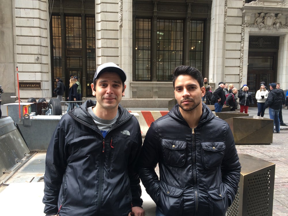 Pasha F and Anthony C talk politics on New York's Wall Street Feliks Garcia