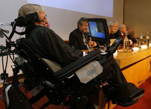 Stephen Hawking was speaking during an announcement of the most ambitious space project yet