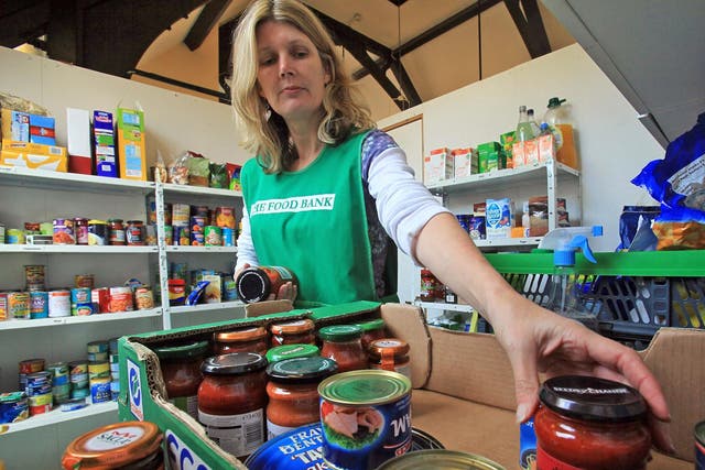 Food banks are being used by low-income households on the breadline coping with benefit cuts or working on unpredictable zero hours contracts