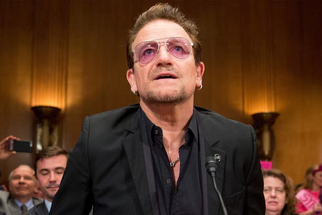 Bono is to testify on the 'causes and consequences of violent extremists, and the role of foreign assistance'