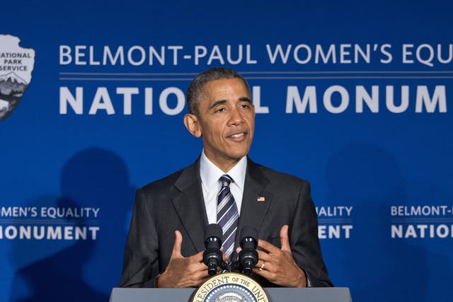 President Barack Obama speaks on National Equal Pay Day on 12 April 2016