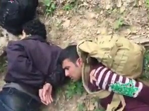 Bulgarian vigilantes armed with machete tie up Afghan nationals and order them to go ‘back to Turkey’