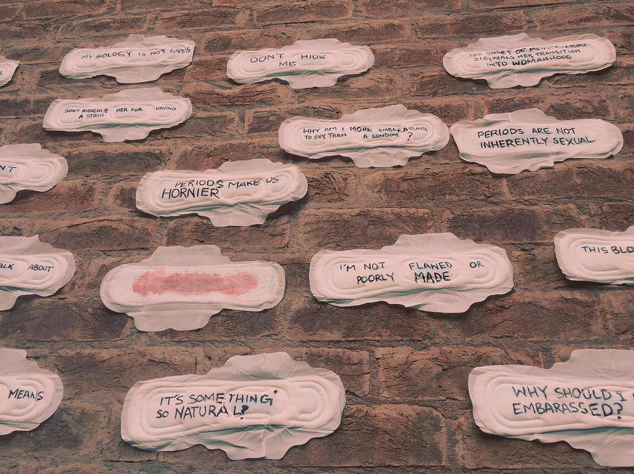 These sanitary towels were used to protest the taboo surrounding menstruation in Pakistan
