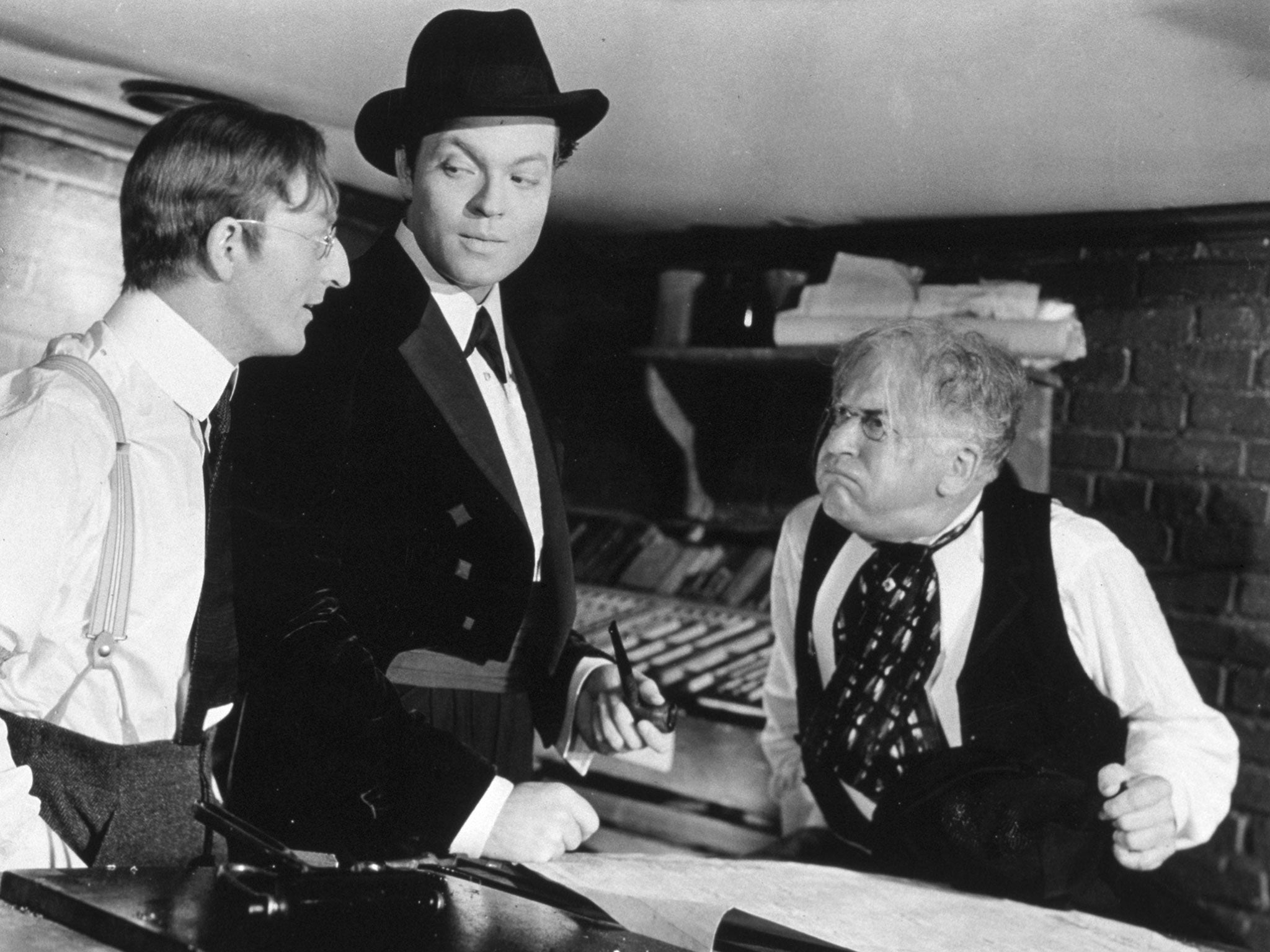 Bygone era: Orson Welles, centre, in Citizen Kane