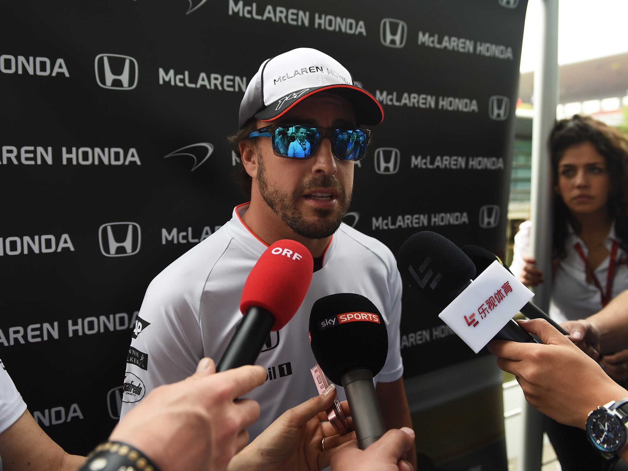 Alonso faced the media before the FIA's decision was released