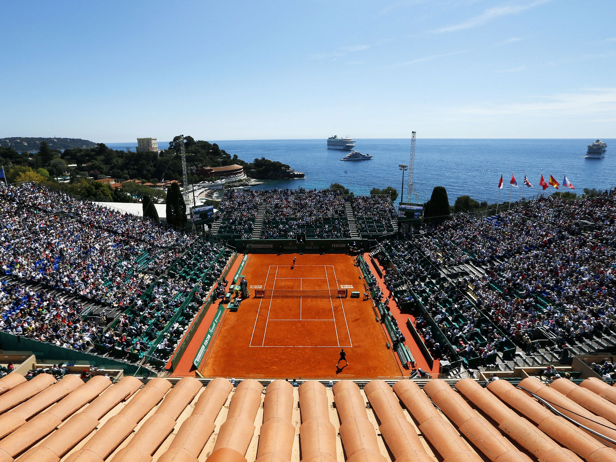 The Monte Carlo Country Club hosts the Masters alongside the Mediterranean Sea