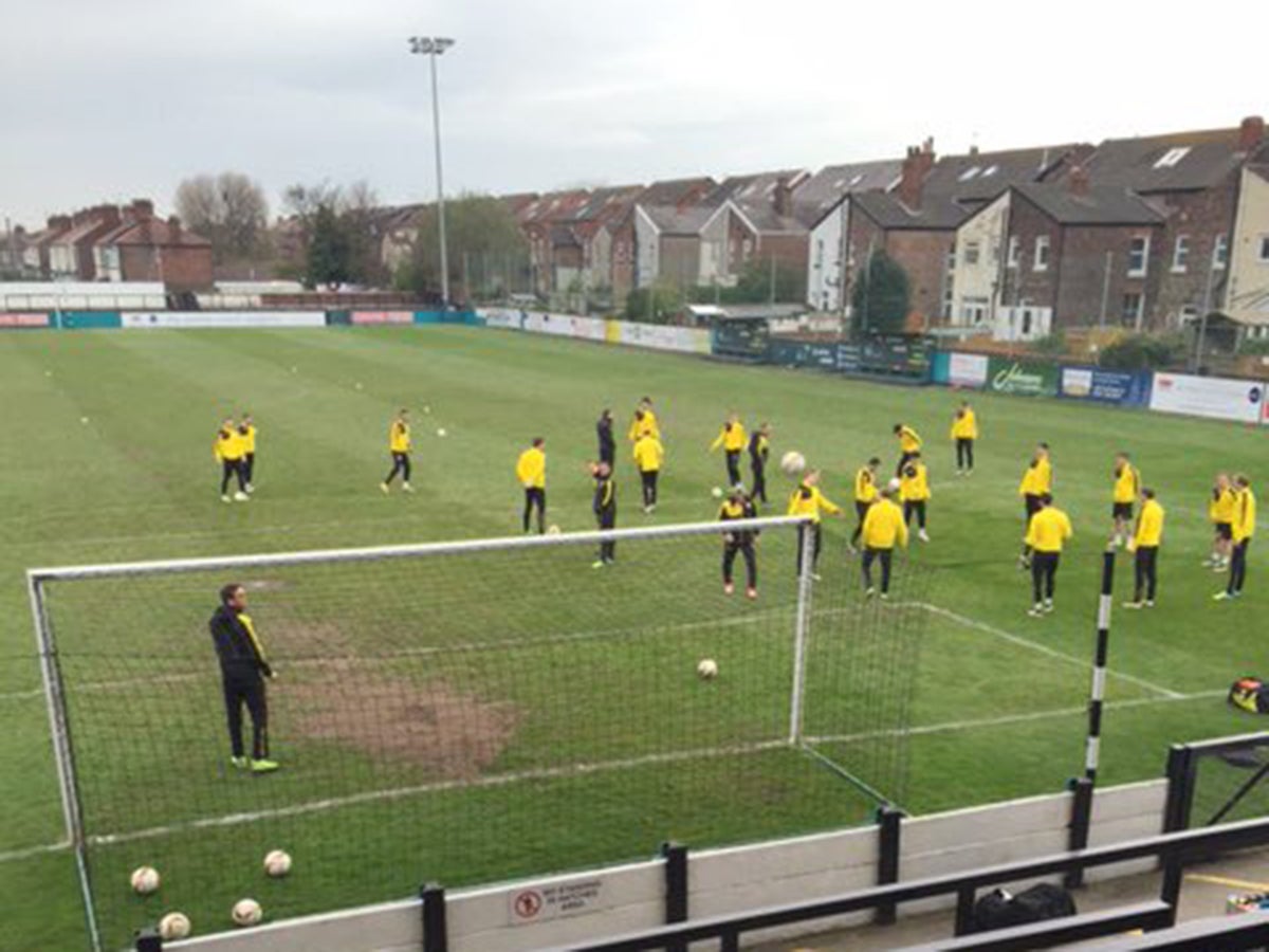 Dortmund Train At Non League Marine Ahead Of Europa League Quarter Final Against Liverpool The Independent The Independent