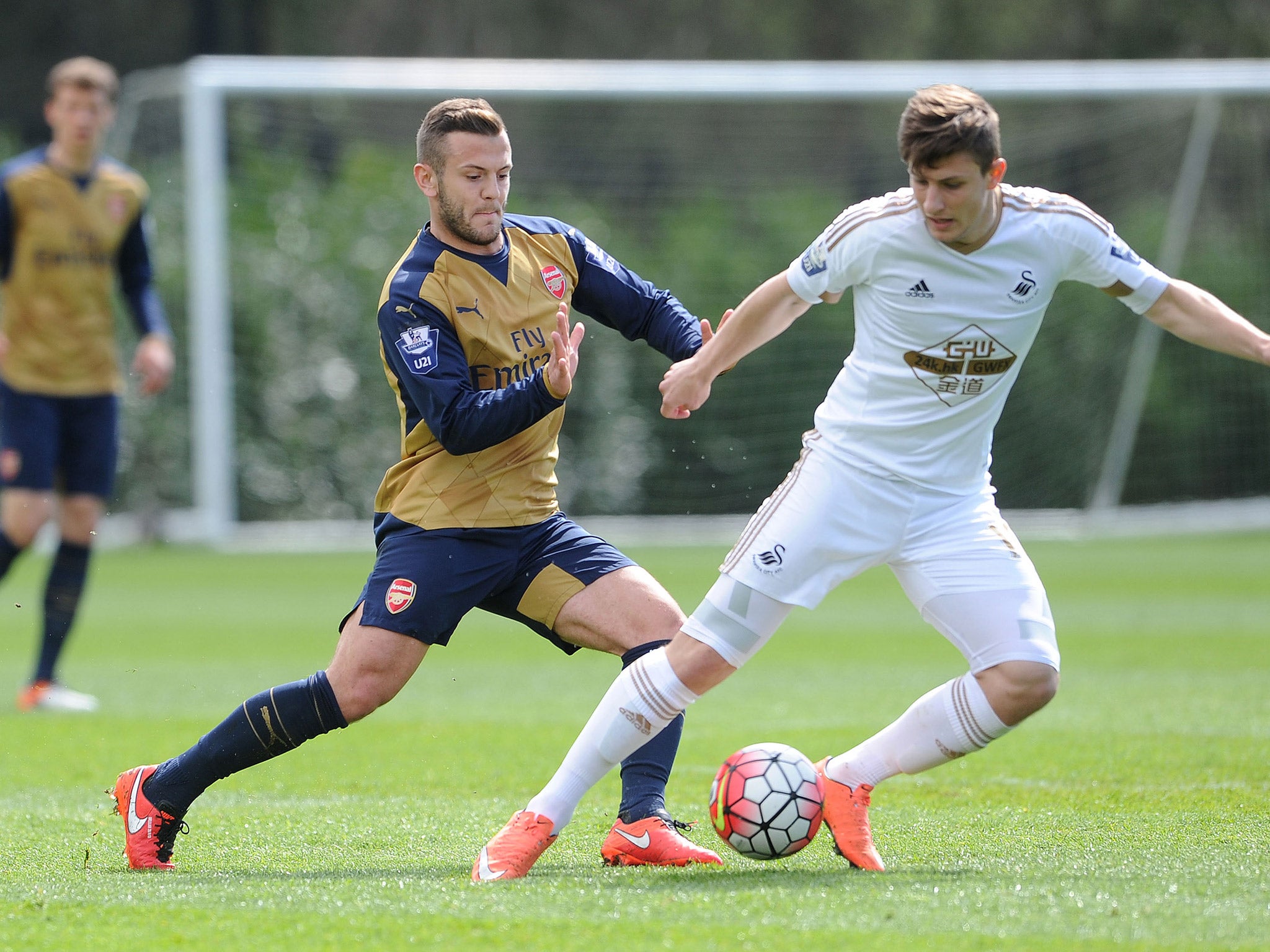 Jack Wilshere in action against Swansea Under-21s