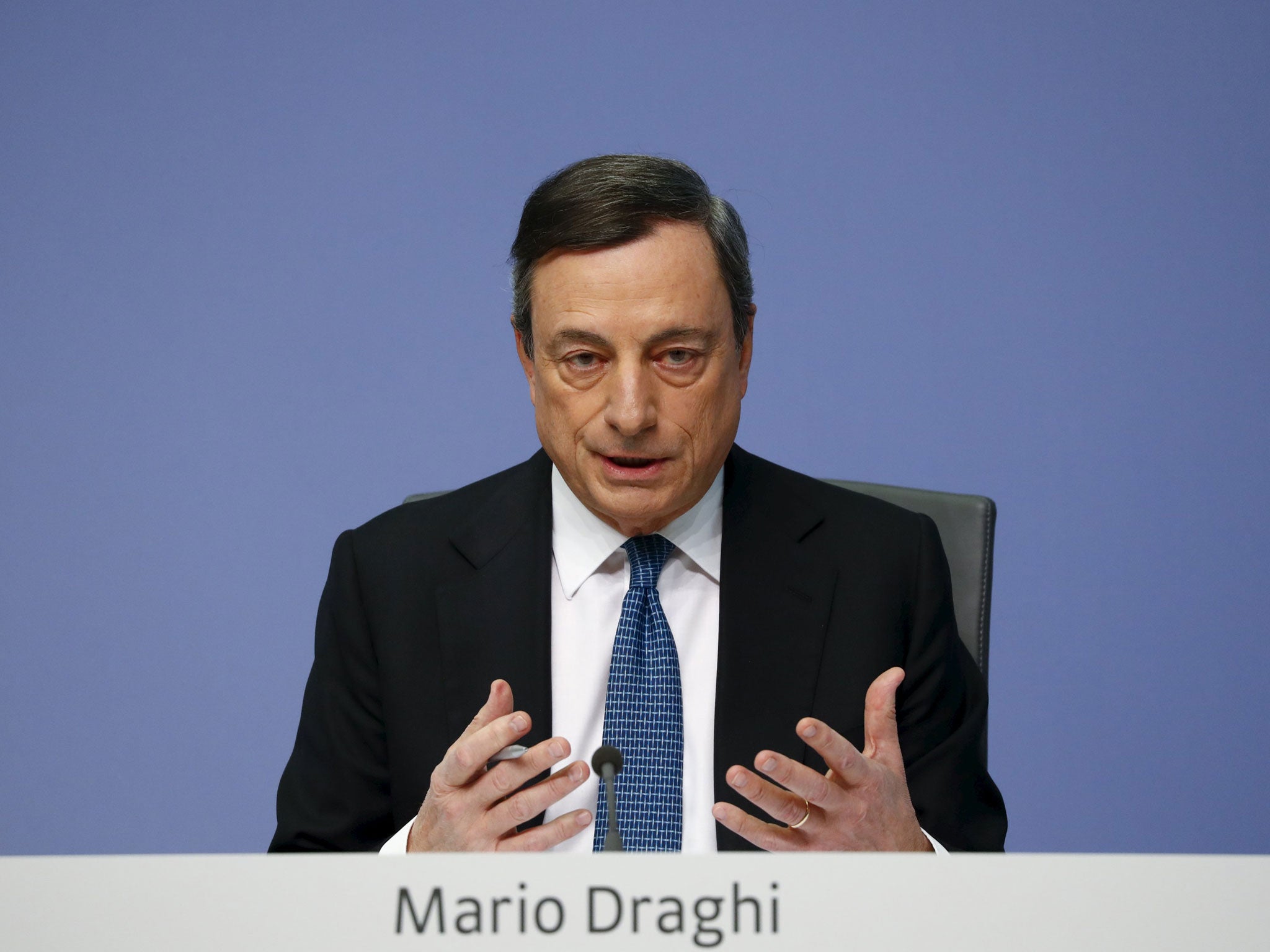 The European Central Bank's president Mario Draghi announced a major programme to buy up eurozone government bonds and company debt in January 2015