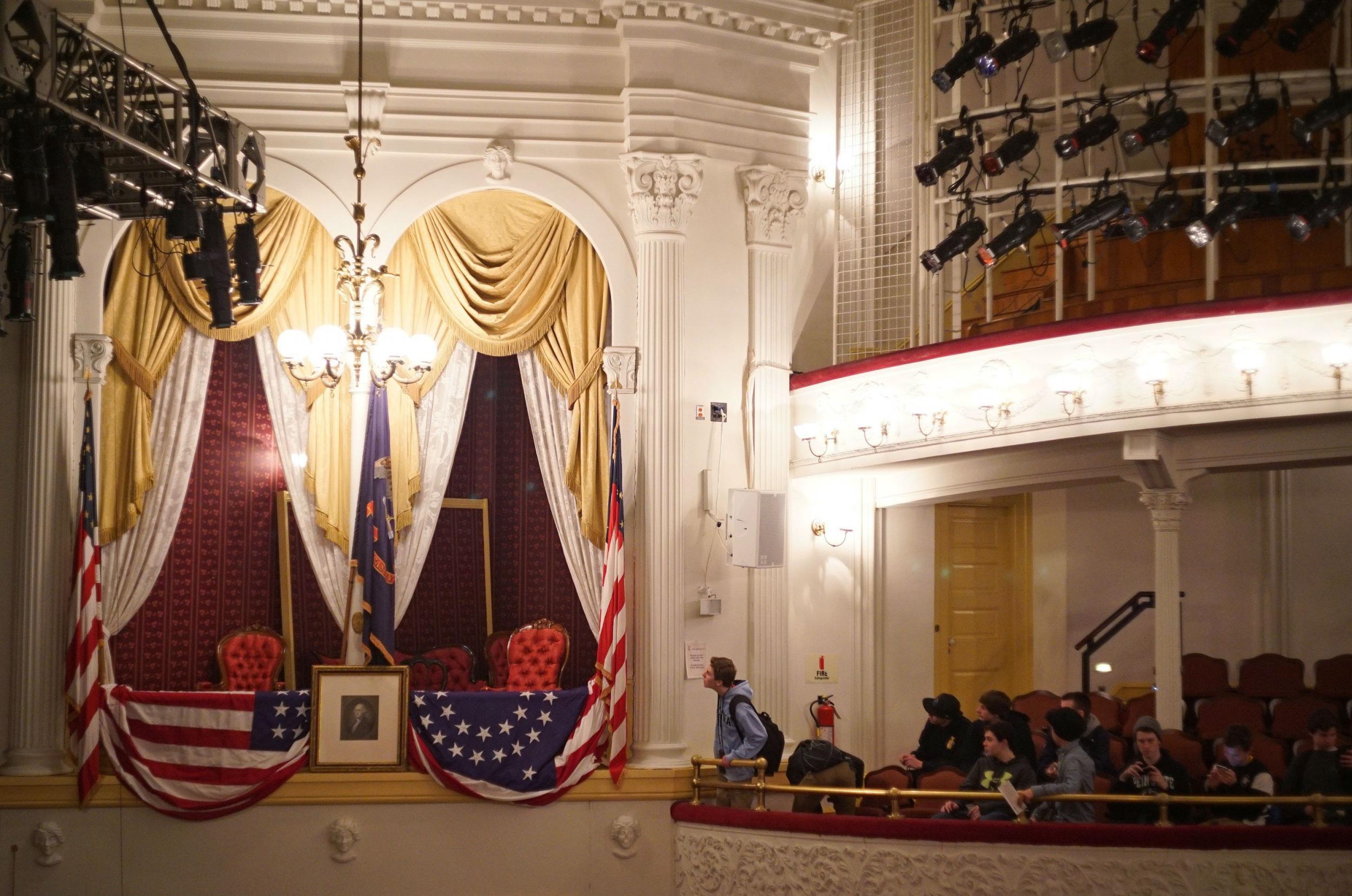 The Ford Theatre box in Washington DC where Mr Lincoln was murdered