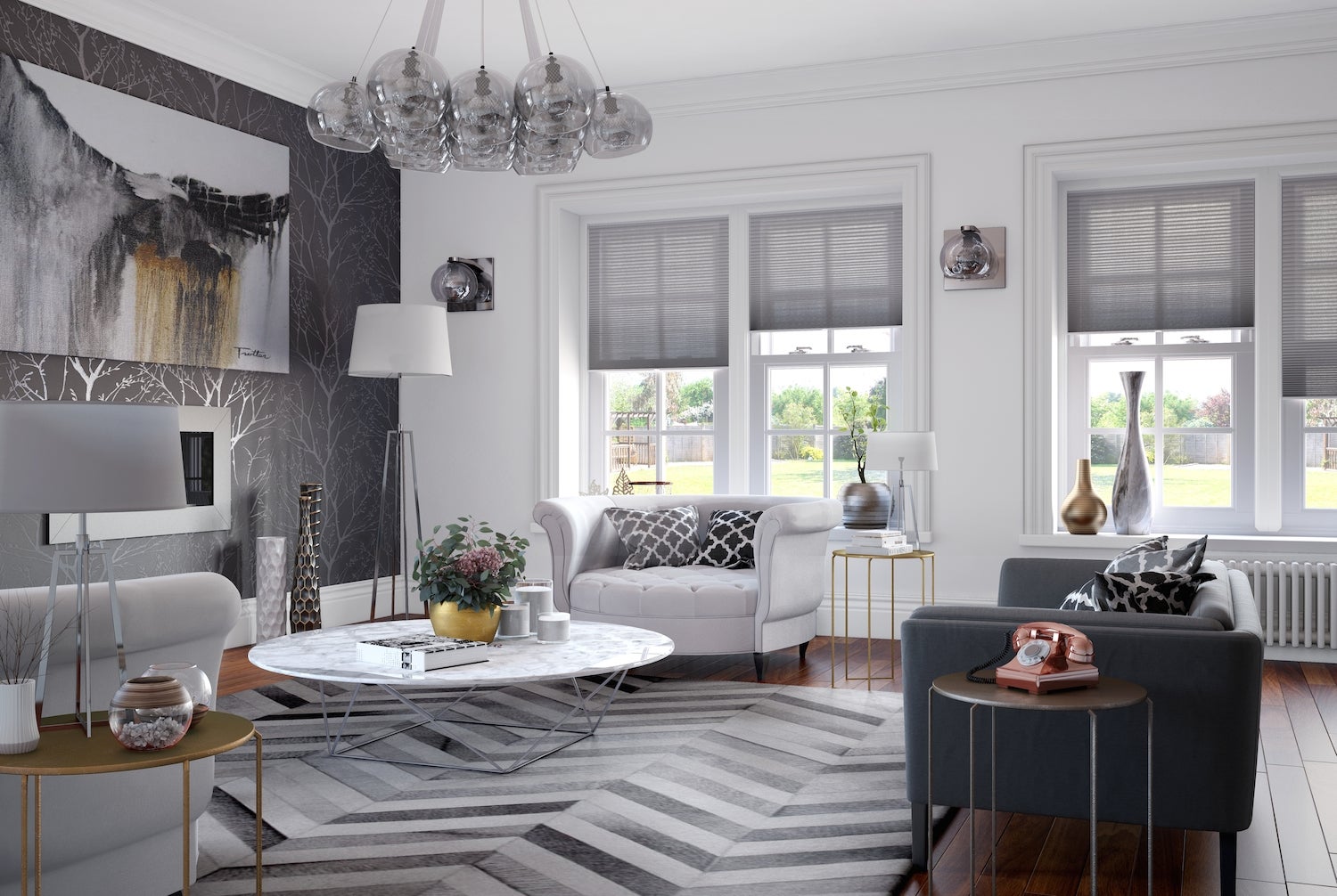 Duette blinds have a climate control insulating action so rooms stay cool in the summer months and warm in the winter