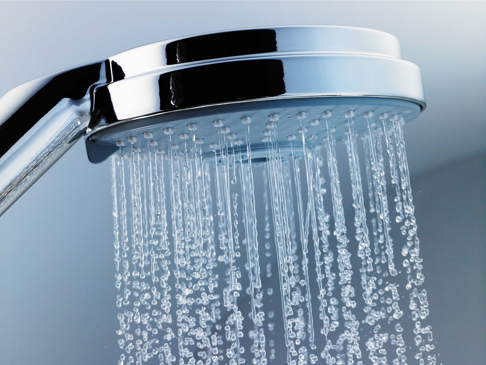Rainshower has a button on the handle that can be pressed to reduce the water used by 40%