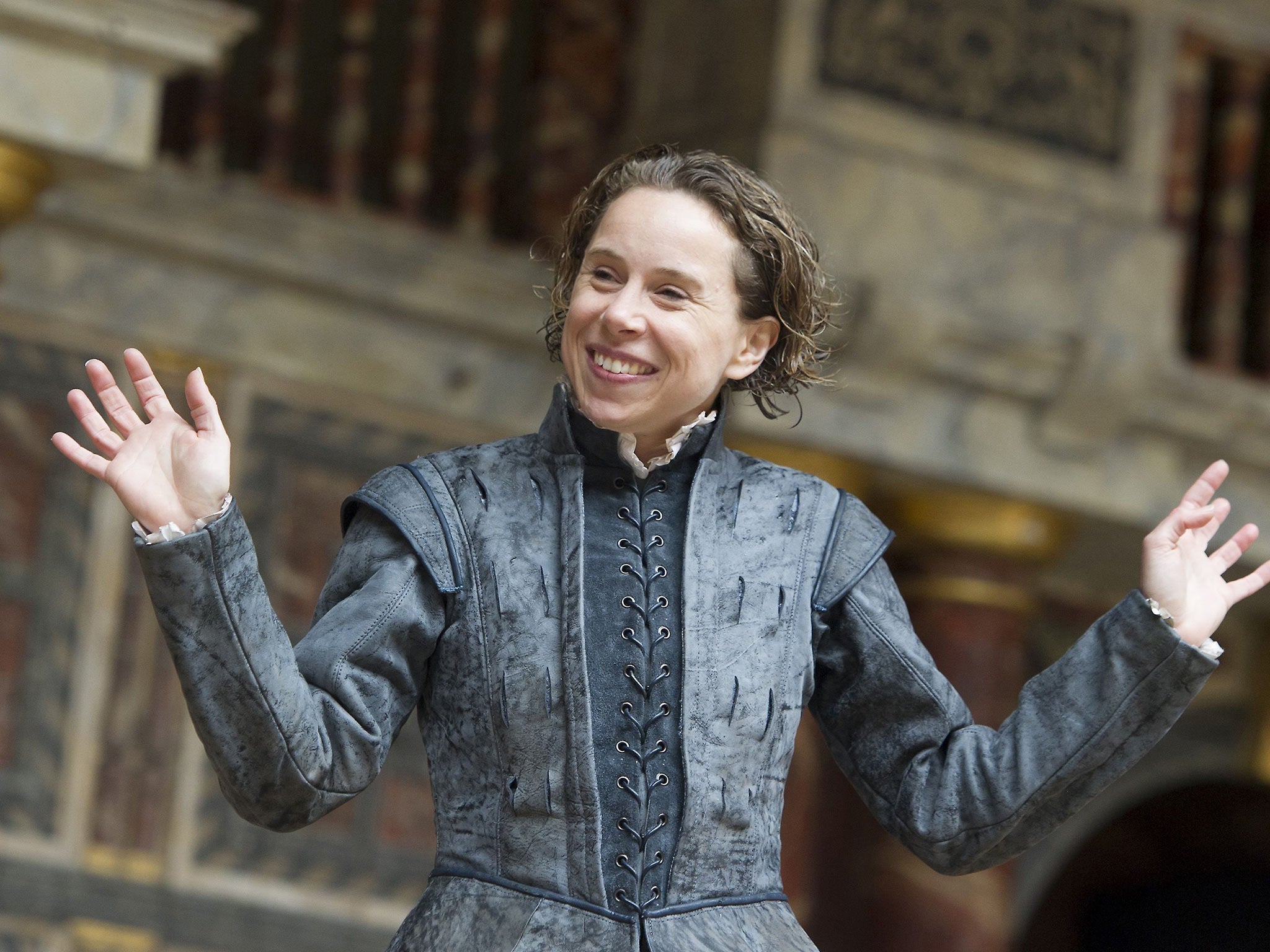 Terry as Rosalind – cross-dressed as Ganymede – in ‘As You Like It’ at the Globe in 2015