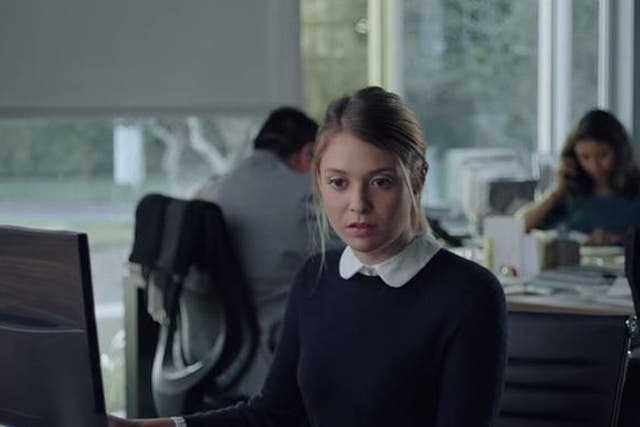 In “Mortality”, Jayne is seen at the office, questioning if this is really the job of her dreams until her boss tell her it’s Pizza Day