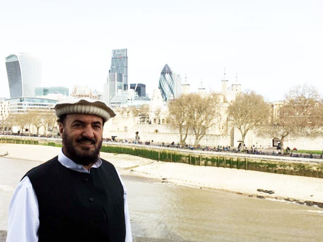 Malik Jalal during his visit to London in April 2016