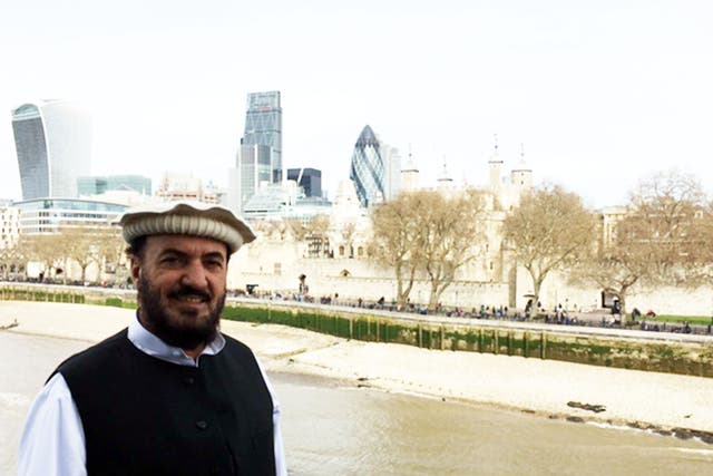 Malik Jalal during his visit to London in April 2016
