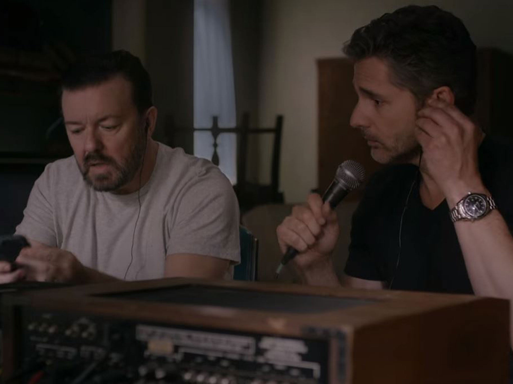 'Special Correspondents' sees Ricky Gervais, left, playing a sound engineer for Eric Bana's arrogant radio journalist