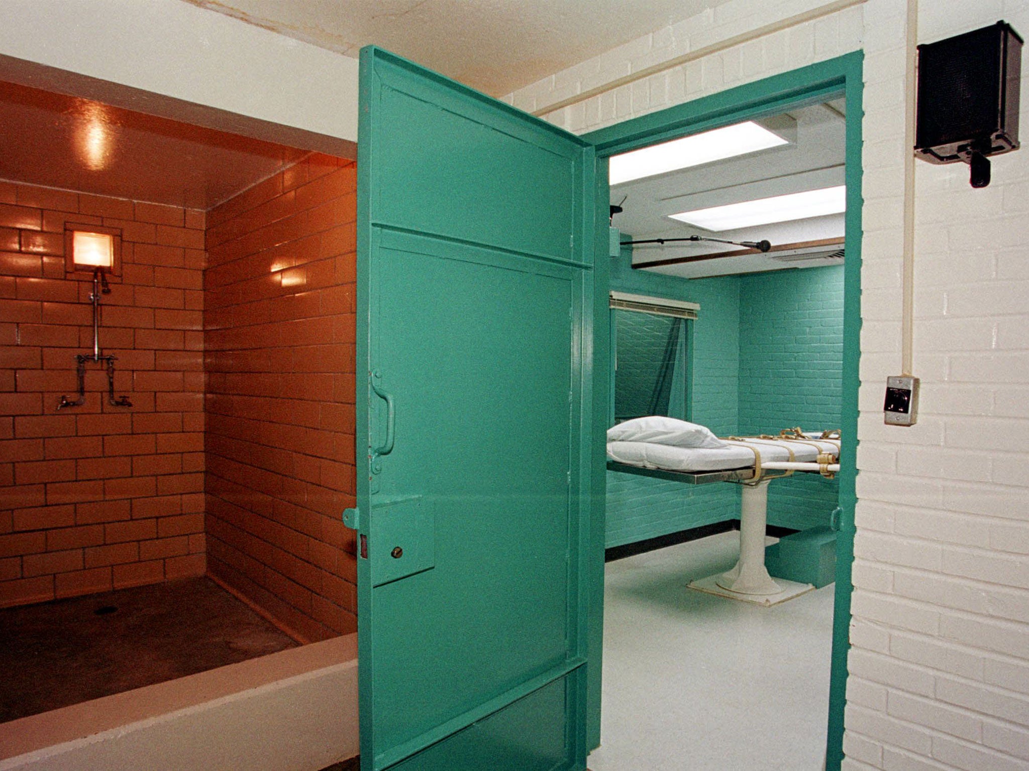 The entrance to a 'death chamber' at the Texas Department of Criminal Justice