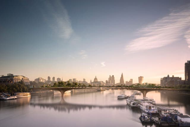 Plans to construct the bridge, spanning the Thames between the Embankment and Temple, were scrapped in 2017