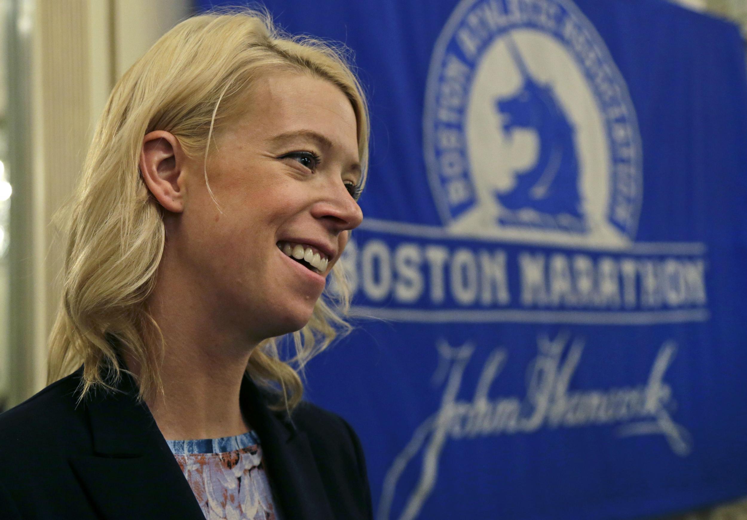Adrianne Haslet was fitted with a prosthetic limb