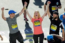Boston Marathon: Bombing survivors run 2016 race with prosthetic legs