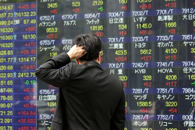 The Nikkei stayed flat when it first opened as investors waited for the first indicators
