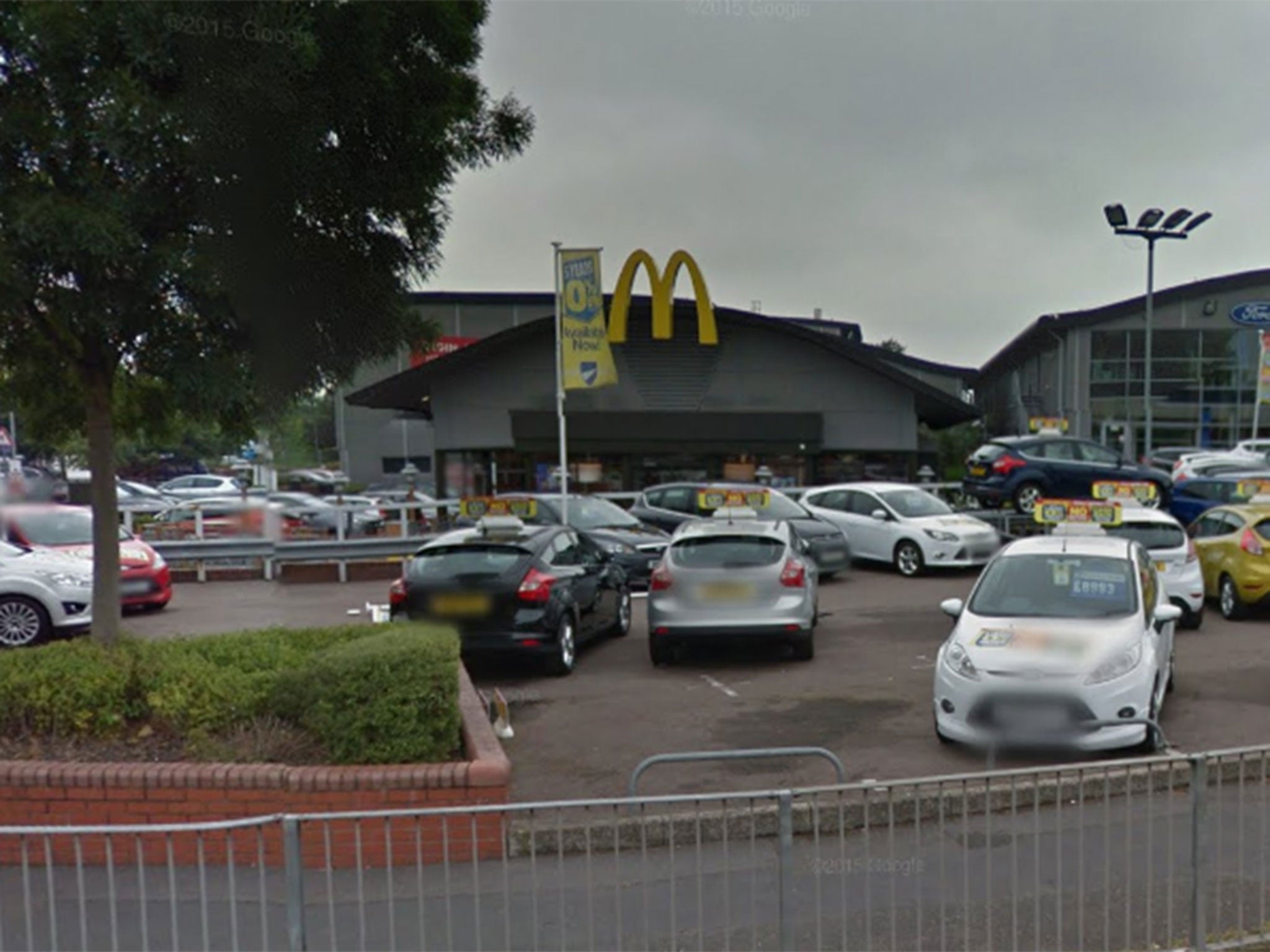 The McDonald's was evacuated while police investigated the source of the gas