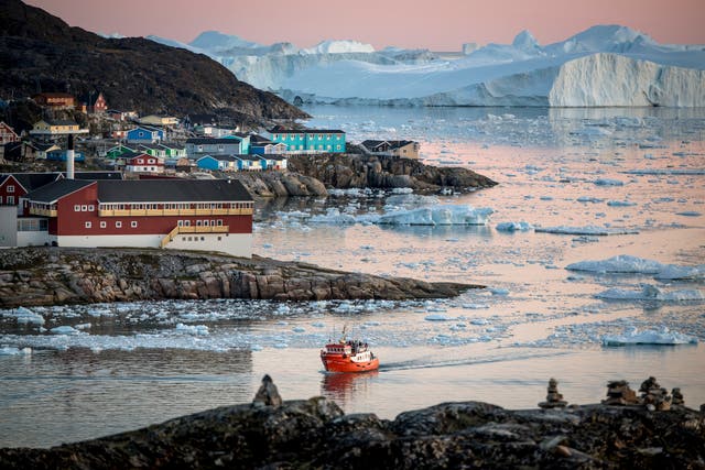 A boat near Ilulissat, Greenland