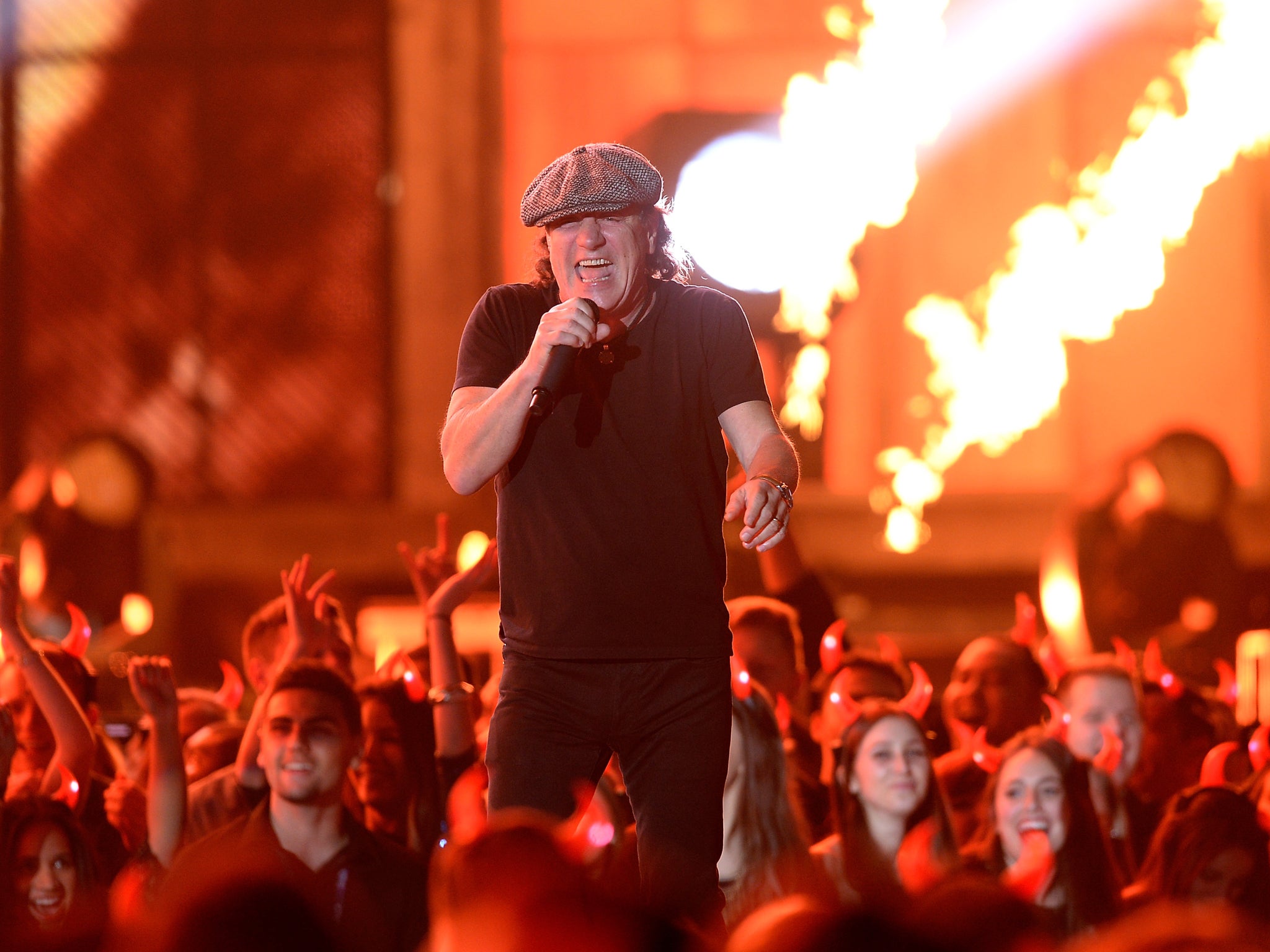 Brian Johnson joined AC/DC in 1980 Kevork Djansezian/Getty