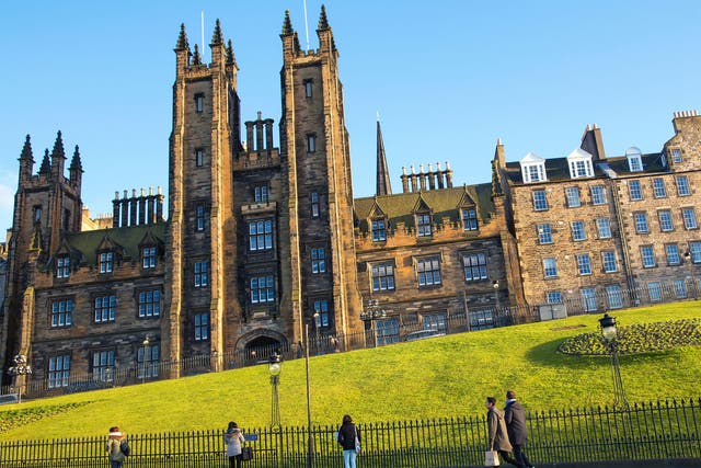 Unlike students elsewhere in the UK, Scottish students are not required to pay tuition fees when attending Scottish institutions, such as Edinburgh Univeristy
