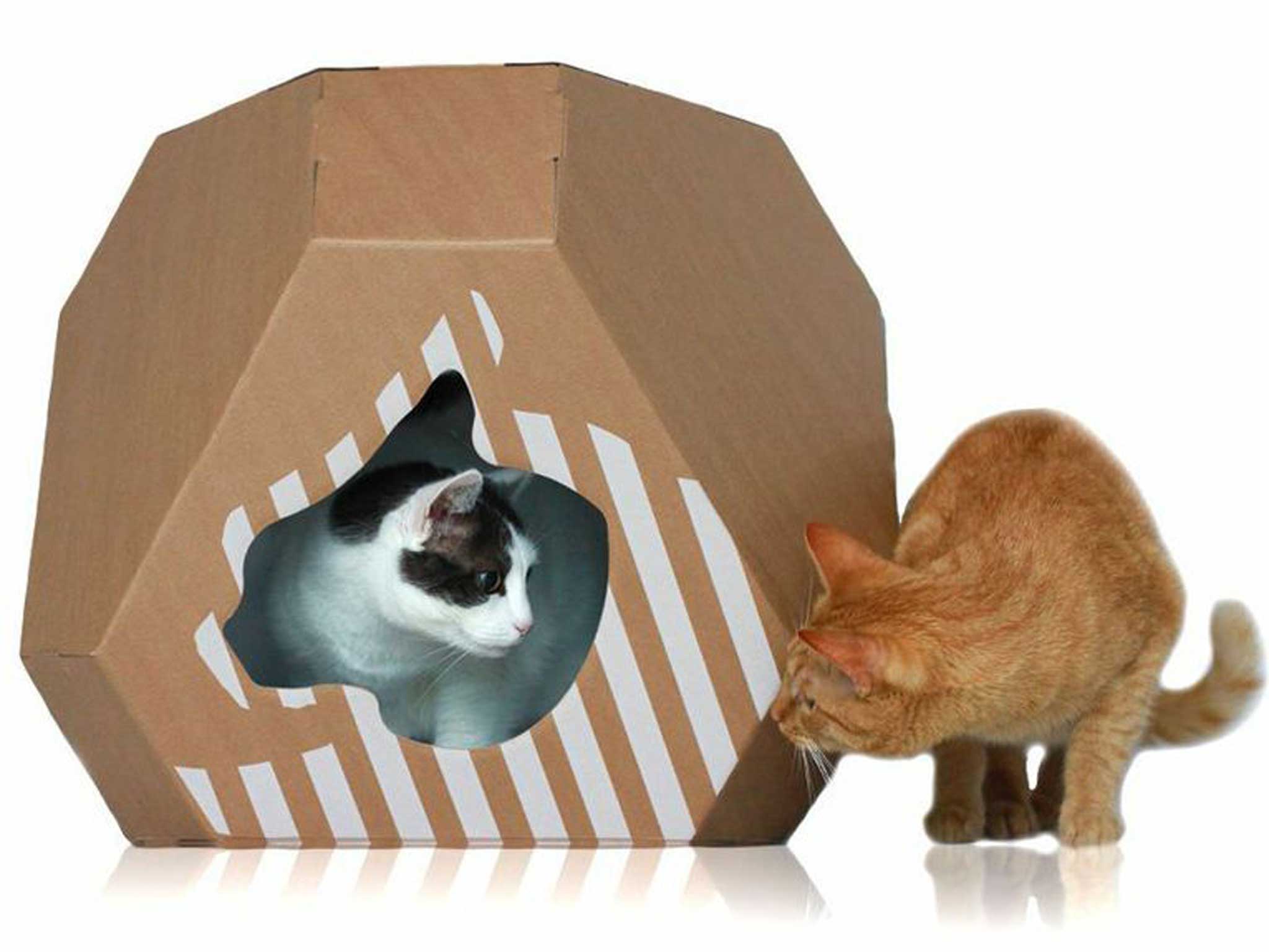 Kittens and Small Pets Durable Washable Comfortable Crate Pad Cushion Small Cat Bed House Pad Nest Indoor Cat House for Living Room succeedtop Scratchy Box Cardboard Cat Scratcher for Cats 
