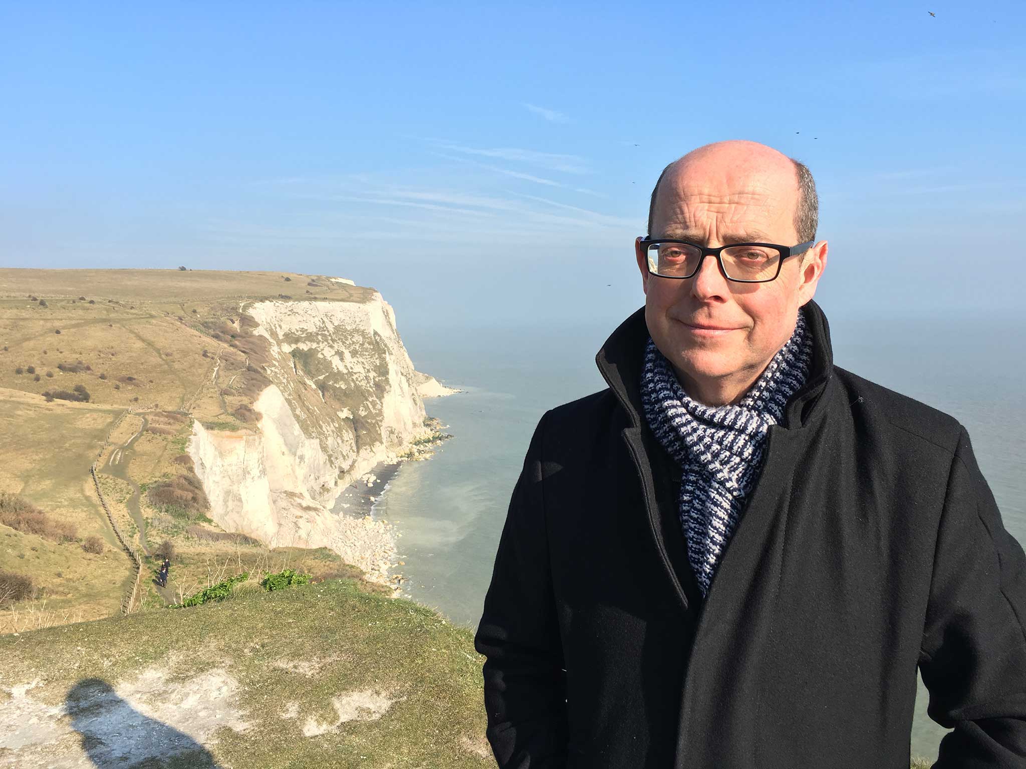 Nick Robinson at the White Cliffs of Dover