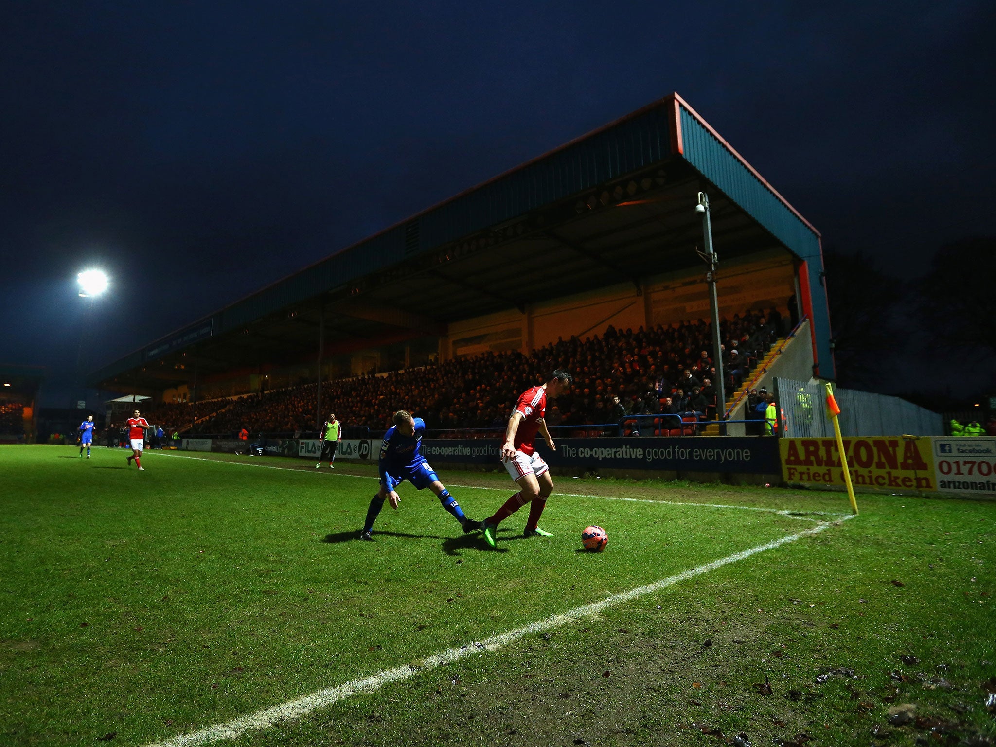 A view of the Spotland Stadium