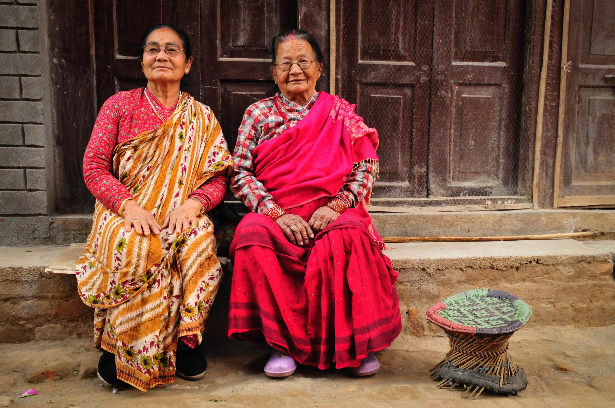 Ladies in Panauti’s Unesco-listed Old Town (Emma Thomson )