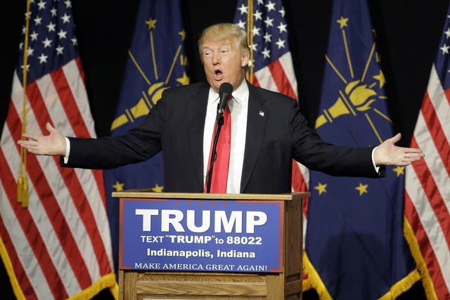 Mr Trump is looking to tie up the nomination before the party's convention this summer