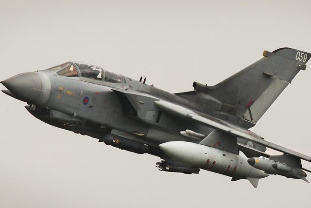 A Tornado GR4: Britain has been accused of using its military muscle as a Brexit bargaining chip