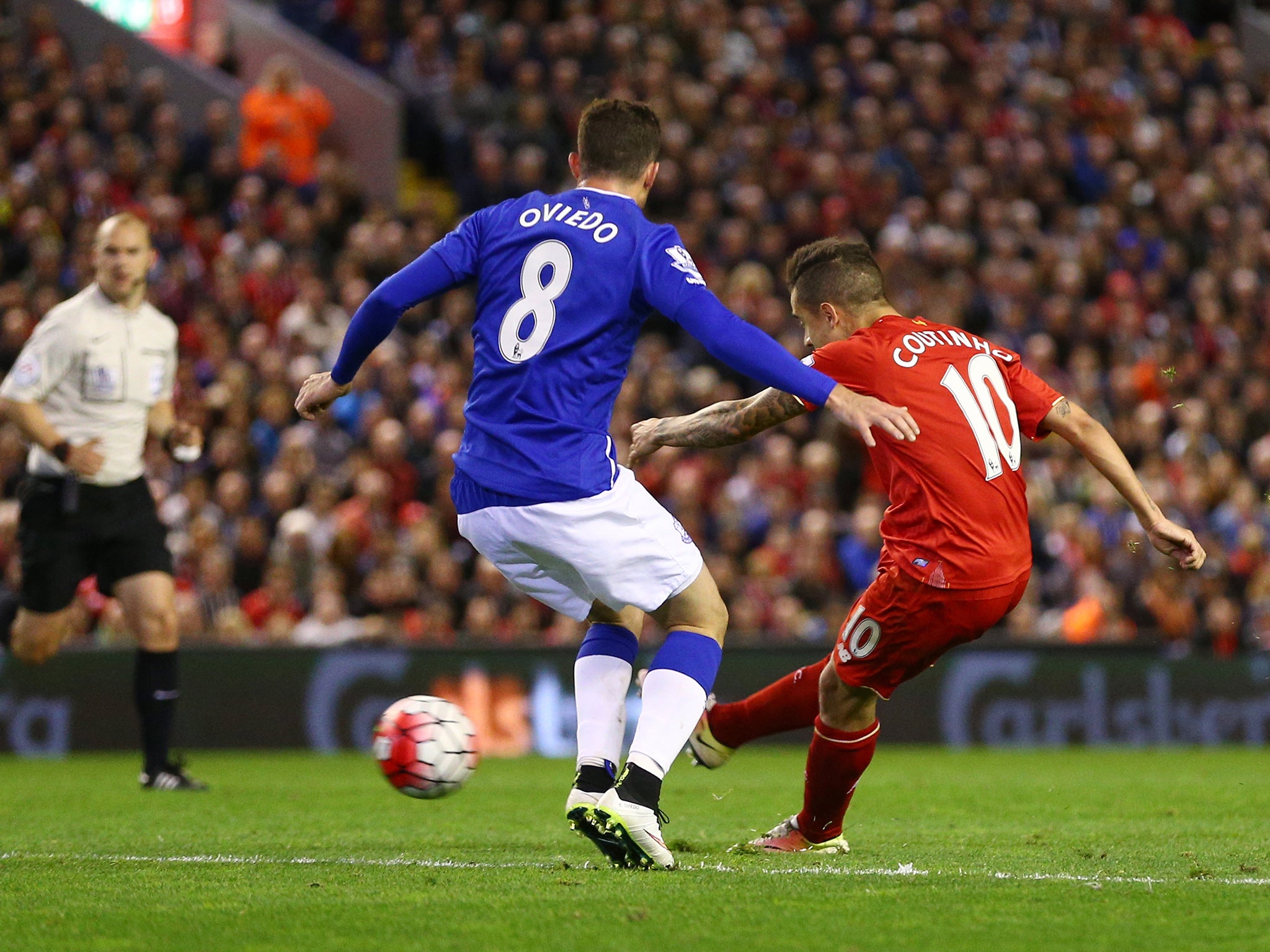 &#13;
Liverpool thrashed rivals Everton 4-0 on Wednesday night (Getty)&#13;