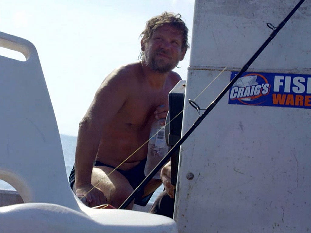 Tremine, pictured shortly after his rescue, had apparently ventured out to find better oysters