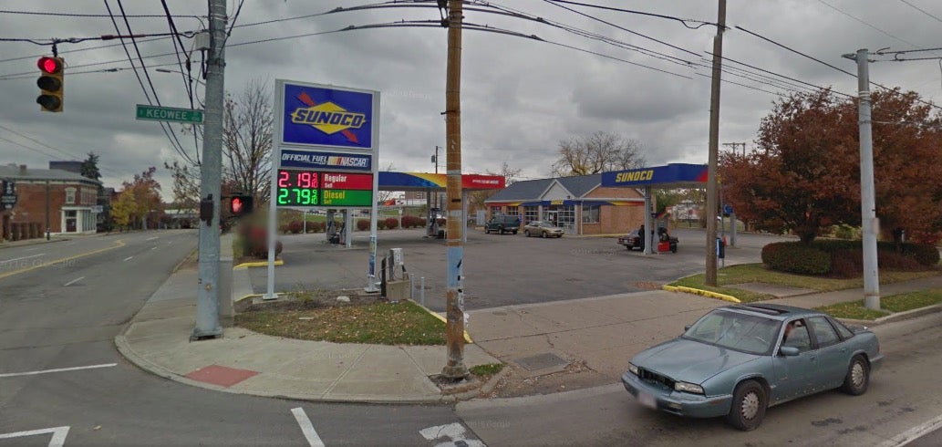 A Google Street View of the gas station at Keowee St & Wayne Ave