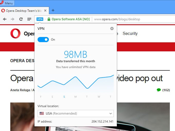 Opera Introduces Unlimited Free Vpn To Its Browser The Independent 3898