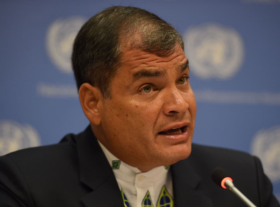 Ecuador's President Rafael Correa