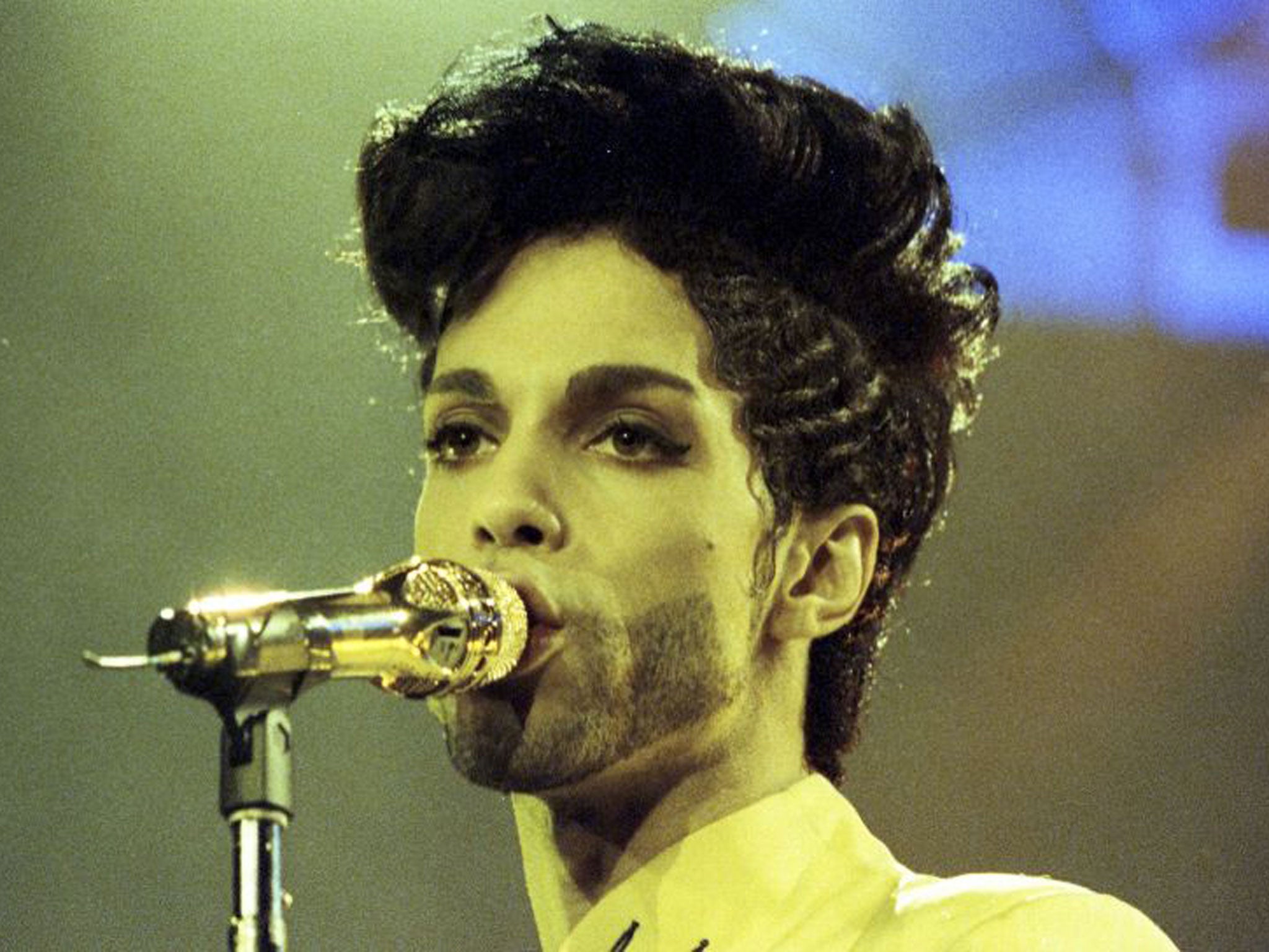 Prince on stage during his 'Diamonds and Pearls Tour' at the Earl's Court Arena, 1992