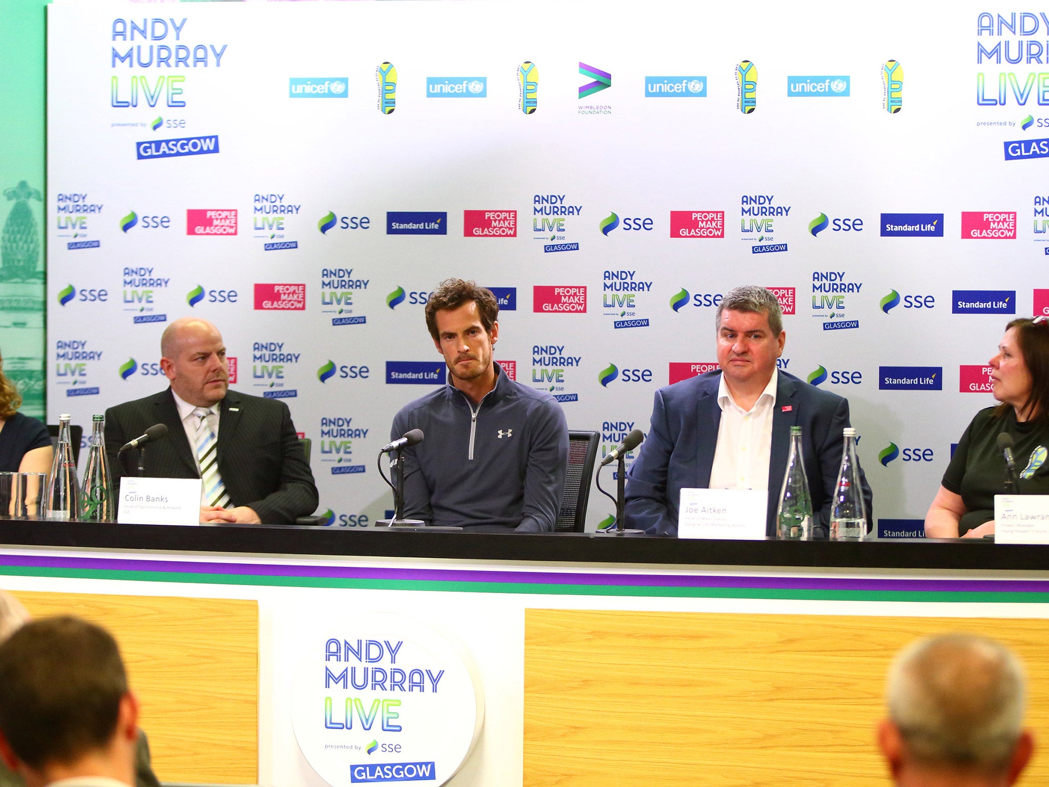 Andy Murray announces plans to host 'Andy Murray Live' to raise money for charity