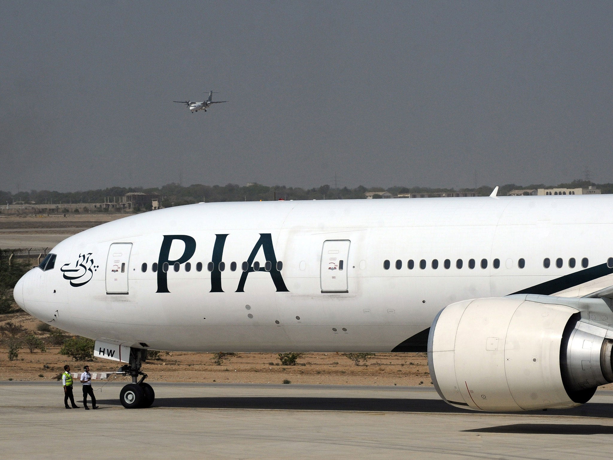 The plane (not pictured) declared an emergency shortly after taking off from Manchester Airport