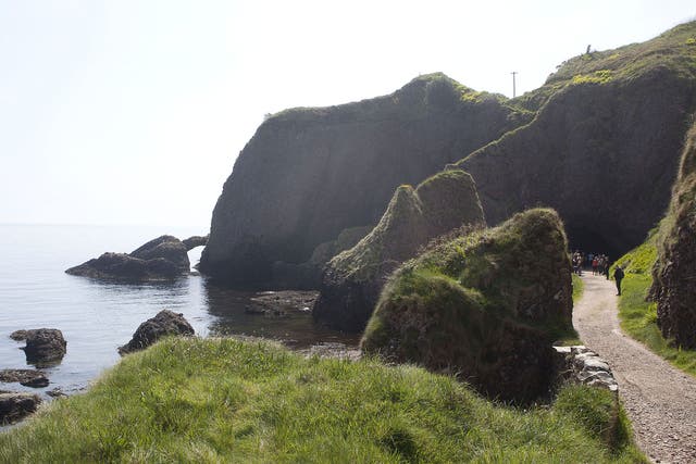 Cushendun Caves is one of many popular locations in Northern Ireland on a tour of Game of Thrones filming locations