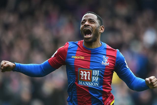 Jason Puncheon celebrates his goal against Norwich earlier this month