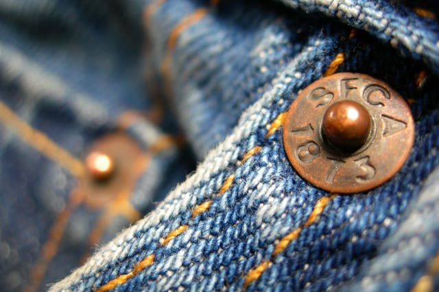 Rivets are placed on parts of the jeans that are likely to be torn