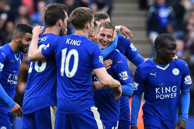 Leicester need just three points from their remaining three games to win the title