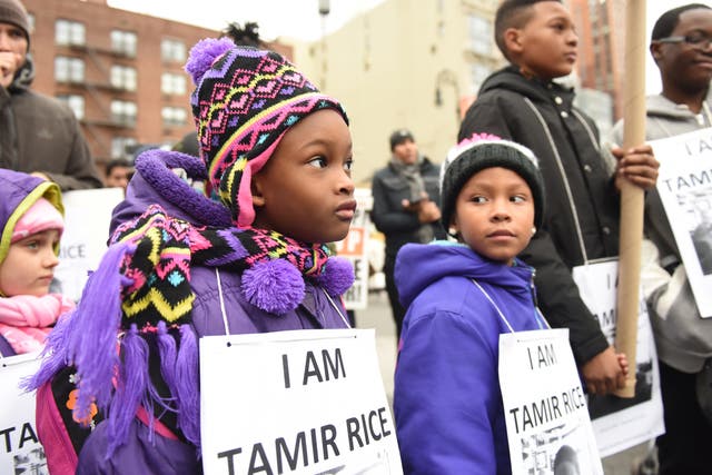 Children protest one year following the death of Tamir Rice <em>Herman Lumanog/Getty</em>
