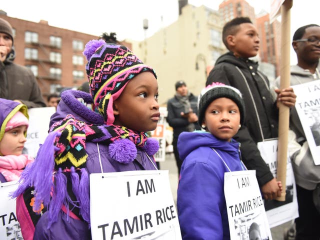 Children protest one year following the death of Tamir Rice <em>Herman Lumanog/Getty</em>